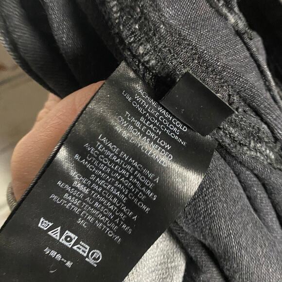 Anthropologie Pilcro and Letterpress High Rise Button Cotton Skinny Black Jeans - Picture 6 of 8